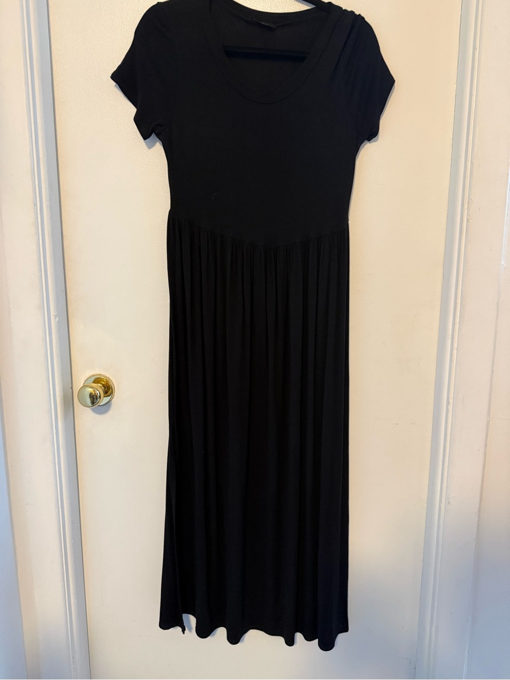 Long Double-Slit Summer Dress Short-Sleeve Maxi Dress